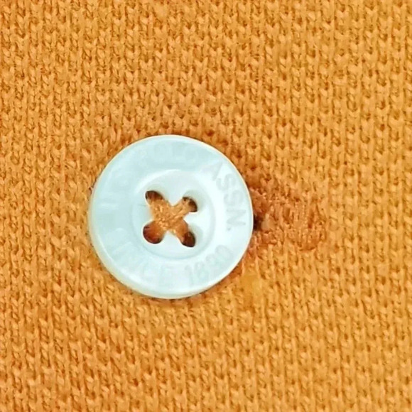 U.S. Polo Assn. XL Men's Orange Embroidered #3 Shoulder/Back Large Black Pony - Picture 8 of 11